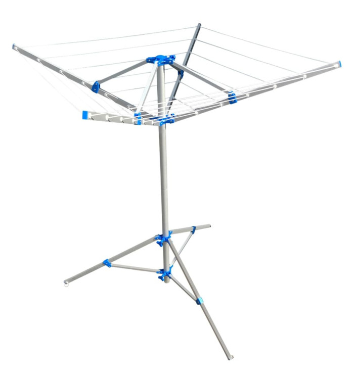 ProPlus Séchoir à linge rotatif avec pied Gris Métal | Mobilier & Déco