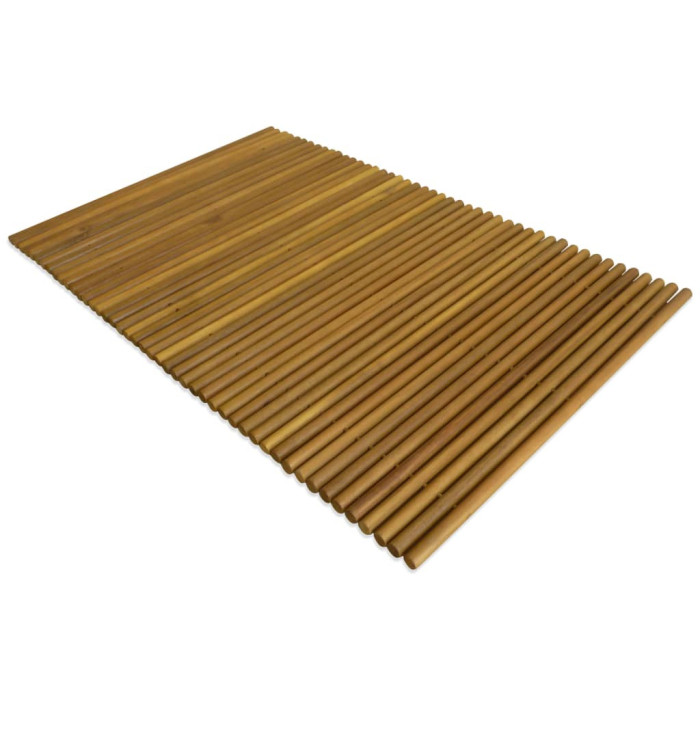 Tapis de salle de bain Bois d'acacia 80 x 50 cm | Mobilier & Déco