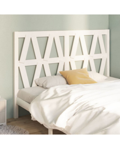 Tête de lit Blanc 146x4x100 cm Bois massif de pin | Mobilier & Déco