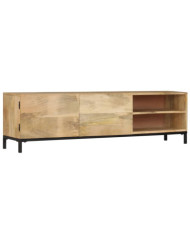 Meuble TV 145x30x41 cm Bois massif de manguier | Mobilier & Déco