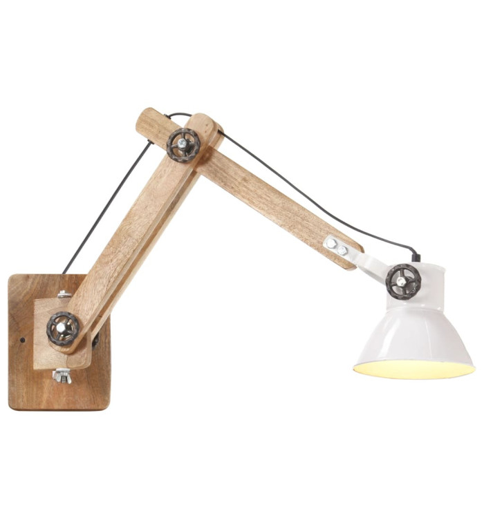 Lampe murale Style industriel Blanc Rond E27 | Mobilier & Déco