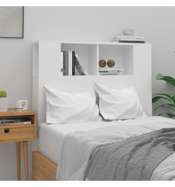 Armoire de tête de lit Blanc 100x18,5x104,5 cm | Mobilier & Déco