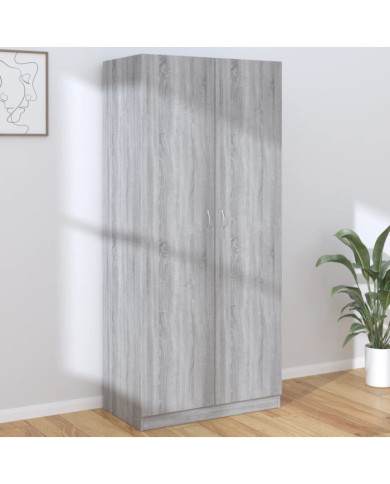 Garde-robe Sonoma gris 90x52x200 cm Bois d'ingénierie | Mobilier & Déco