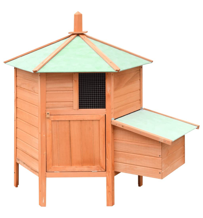 Poulailler Bois de pin massif et sapin 126x117x125 cm | Mobilier & Déco