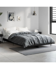 Cadre de lit sans matelas noir 120x190 cm bois d'ingénierie | Mobilier & Déco