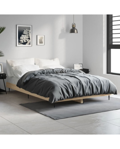 Cadre de lit sans matelas chêne sonoma 120x190 cm | Mobilier & Déco