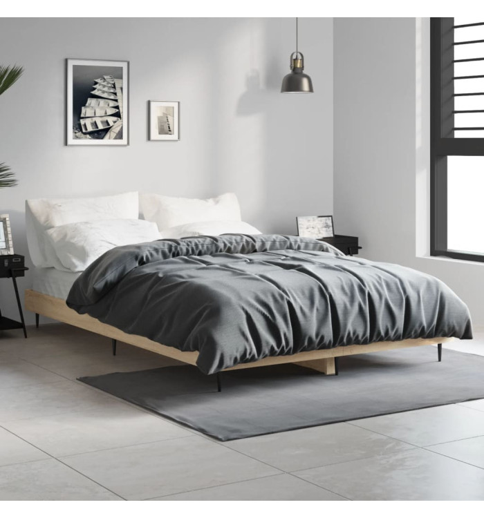 Cadre de lit sans matelas chêne sonoma 120x190 cm | Mobilier & Déco