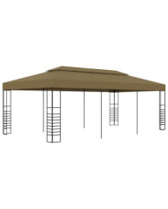 Belvédère 6x3x2,7 m Taupe 180 g/m² | Mobilier & Déco