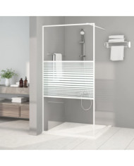 Paroi de douche Blanc 100x195 cm Verre ESG transparent | Mobilier & Déco