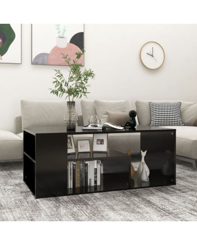 Table basse noir 100x50x40 cm bois d'ingénierie | Mobilier & Déco