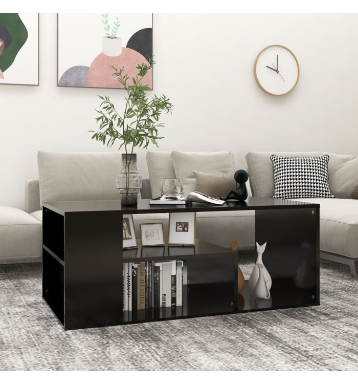 Table basse noir 100x50x40 cm bois d'ingénierie | Mobilier & Déco
