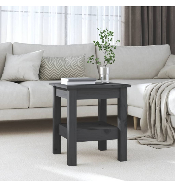 Table basse Gris 35x35x40 cm Bois massif de pin | Mobilier & Déco