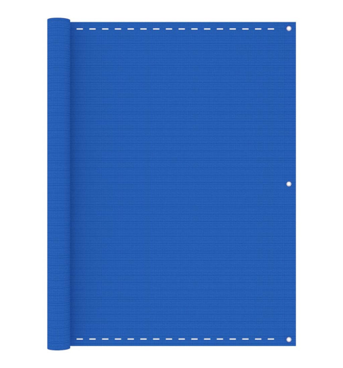 Écran de balcon Bleu 120x500 cm PEHD | Mobilier & Déco