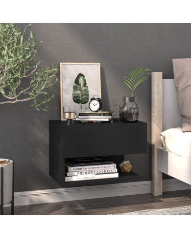 Table de chevet murale Noir | Mobilier & Déco