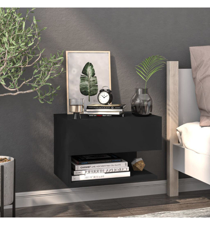 Table de chevet murale Noir | Mobilier & Déco