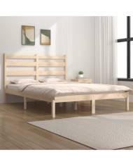 Cadre de lit sans matelas bois de pin massif | Mobilier & Déco