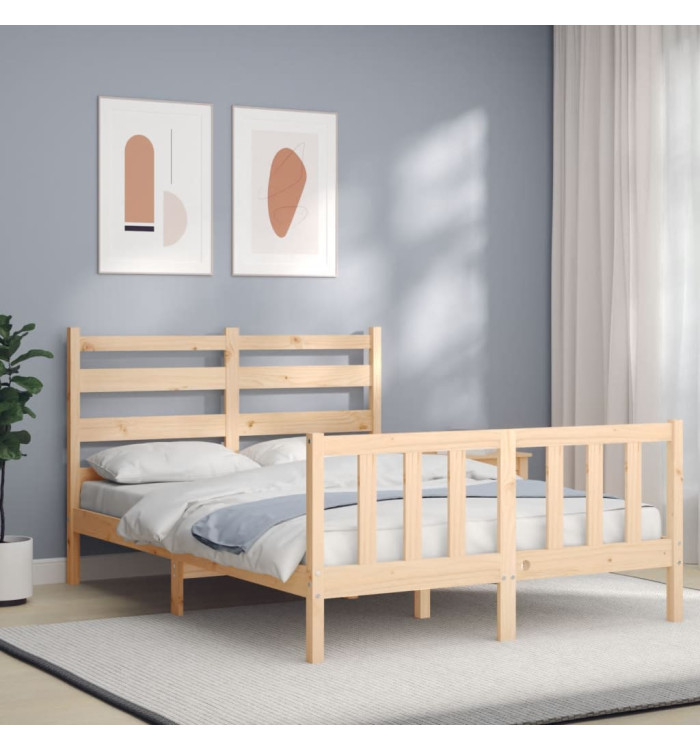 Cadre de lit sans matelas 120x200 cm bois de pin massif | Mobilier & Déco