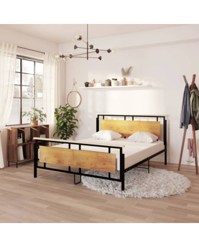 Cadre de lit sans matelas métal 160x200 cm | Mobilier & Déco