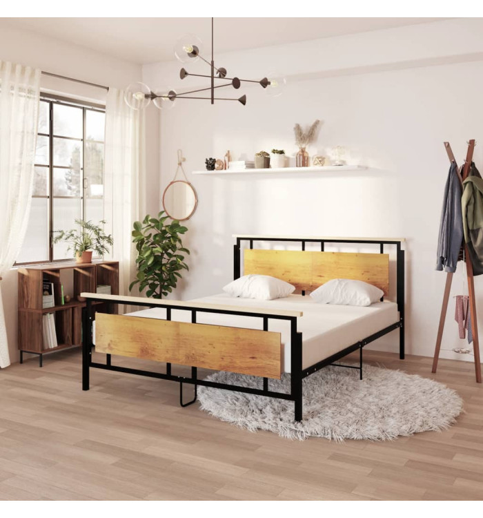 Cadre de lit sans matelas métal 160x200 cm | Mobilier & Déco