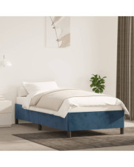 Cadre de lit sans matelas bleu foncé 80x200 cm velours | Mobilier & Déco