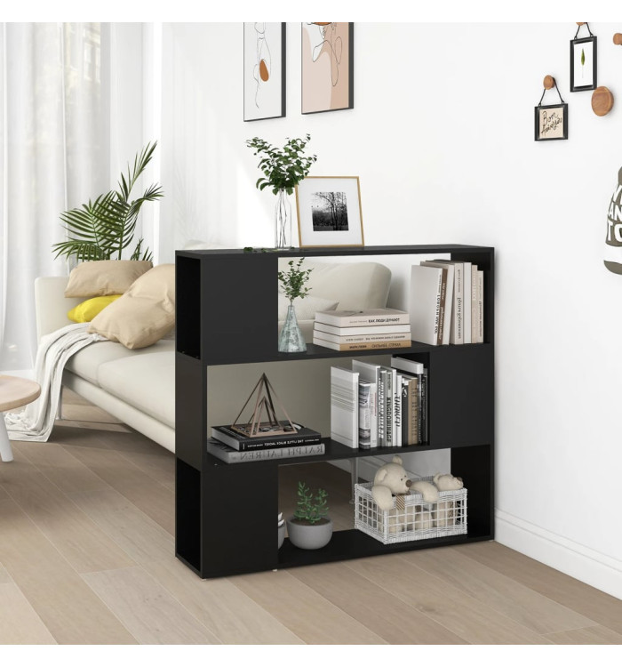 Bibliothèque/Séparateur de pièce Noir 100x24x94 cm | Mobilier & Déco