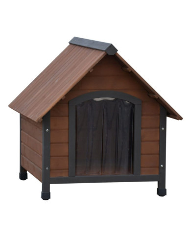 @Pet Niche pour chiens avec rabats en plastique Marron 102x82x87 cm | Mobilier & Déco