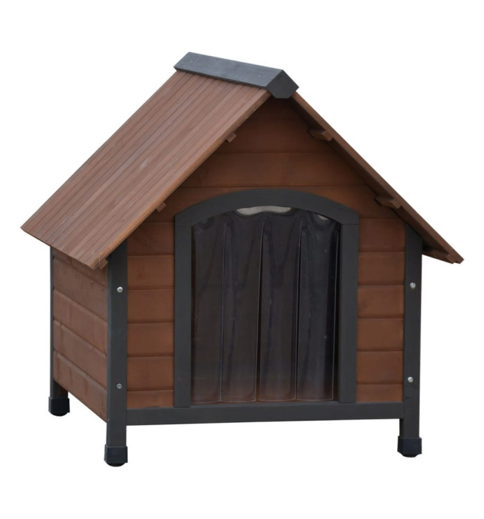 @Pet Niche pour chiens avec rabats en plastique Marron 102x82x87 cm | Mobilier & Déco