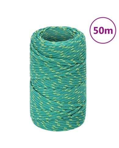 Corde de bateau Vert 2 mm 50 m Polypropylène | Mobilier & Déco