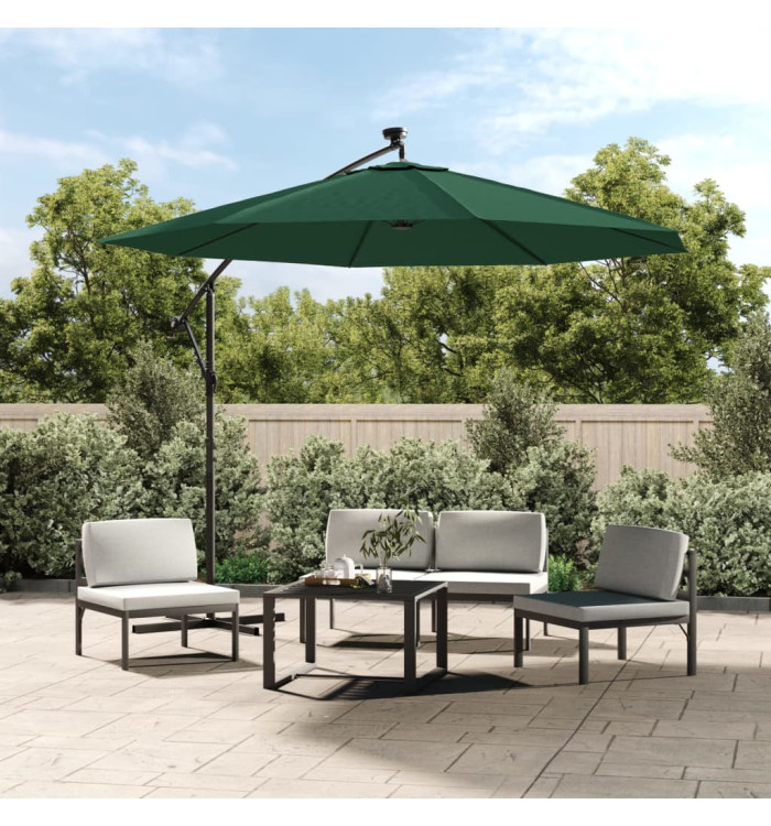 Tissu de remplacement pour parasol déporté vert 300 cm | Mobilier & Déco