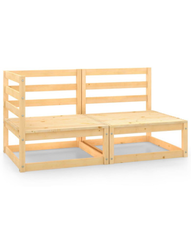 Salon de jardin 2 pcs bois de pin massif | Mobilier & Déco