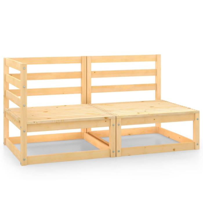 Salon de jardin 2 pcs bois de pin massif | Mobilier & Déco