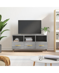 Meuble TV sonoma gris 102x36x50 cm bois d'ingénierie | Mobilier & Déco