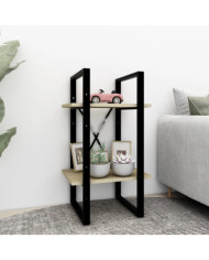 Bibliothèque à 2 niveaux chêne sonoma bois d'ingénierie | Mobilier & Déco