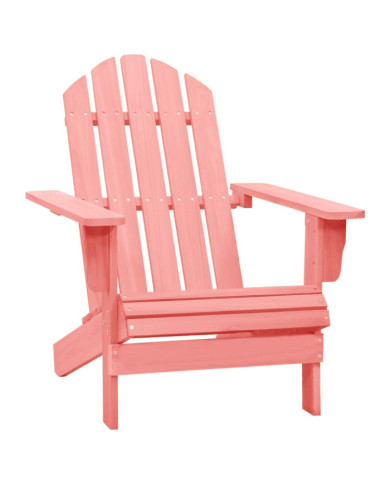 Chaise de jardin Adirondack Bois de sapin massif Rose | Mobilier & Déco