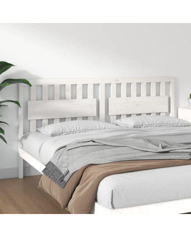 Tête de lit Blanc 185,5x4x100 cm Bois massif de pin | Mobilier & Déco