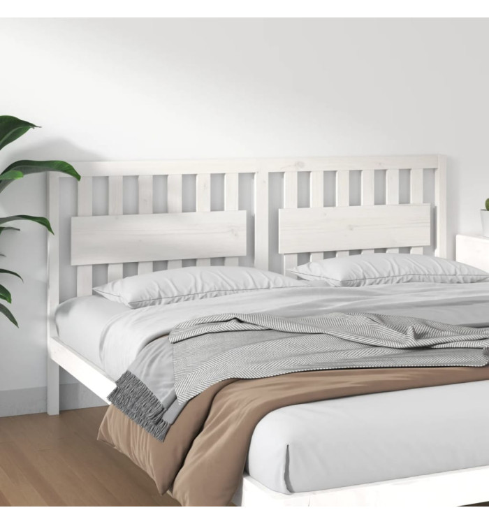 Tête de lit Blanc 185,5x4x100 cm Bois massif de pin | Mobilier & Déco