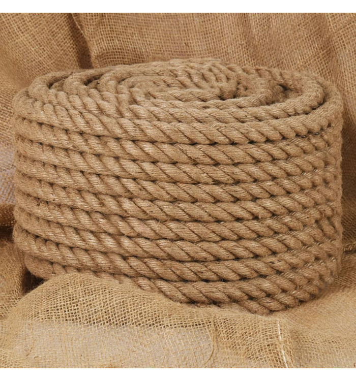 Corde de jute 50 m de long 16 mm d'épaisseur | Mobilier & Déco