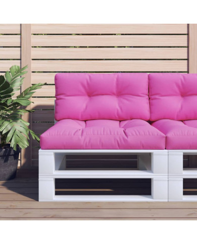 Coussin de palette rose 80x40x12 cm tissu | Mobilier & Déco