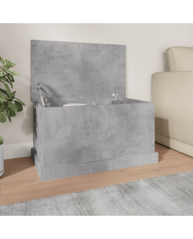 Boîte de rangement gris béton 70x40x38 cm bois d'ingénierie | Mobilier & Déco