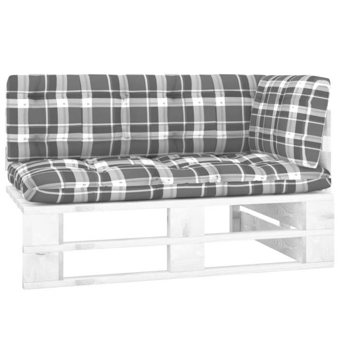 Canapé d'angle palette de jardin Bois de pin imprégné de blanc | Mobilier & Déco