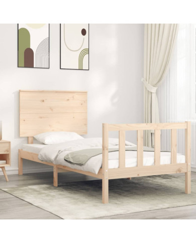 Cadre de lit sans matelas 90x200 cm bois de pin massif | Mobilier & Déco