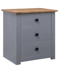 Table de chevet Gris 46x40x57 cm Pin Gamme Panama | Mobilier & Déco