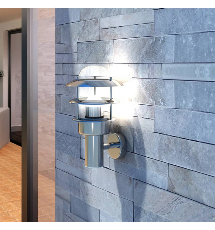 Lampe murale LED de patio Acier inoxydable | Mobilier & Déco
