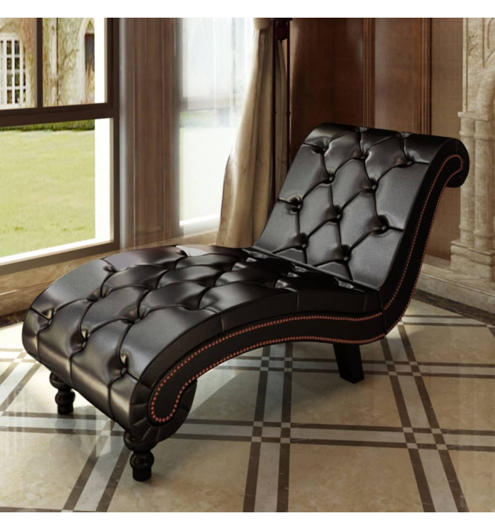 Chaise longue Marron Similicuir | Mobilier & Déco