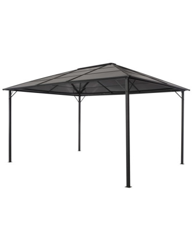 Tonnelle avec toit Aluminium 4x3x2,6 m Noir | Mobilier & Déco