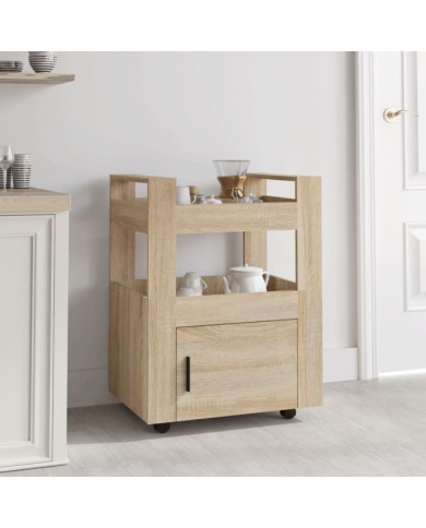 Chariot de cuisine Chêne sonoma 60x45x80 cm Bois d'ingénierie | Mobilier & Déco