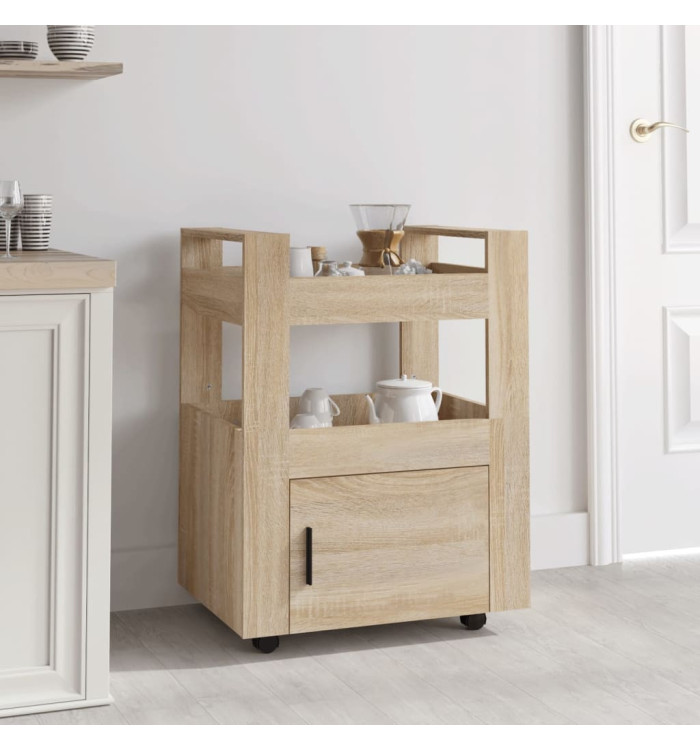 Chariot de cuisine Chêne sonoma 60x45x80 cm Bois d'ingénierie | Mobilier & Déco