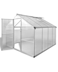 Serre renforcée en aluminium avec cadre de base 6,05 m² | Mobilier & Déco