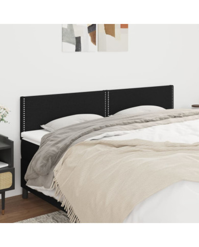 Têtes de lit 2 pcs Noir 90x5x78/88 cm Tissu | Mobilier & Déco