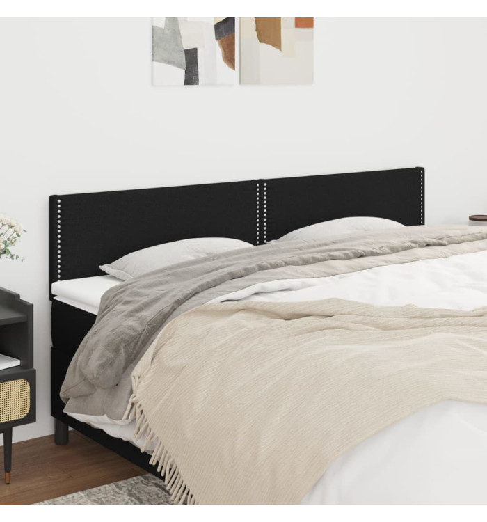 Têtes de lit 2 pcs Noir 90x5x78/88 cm Tissu | Mobilier & Déco